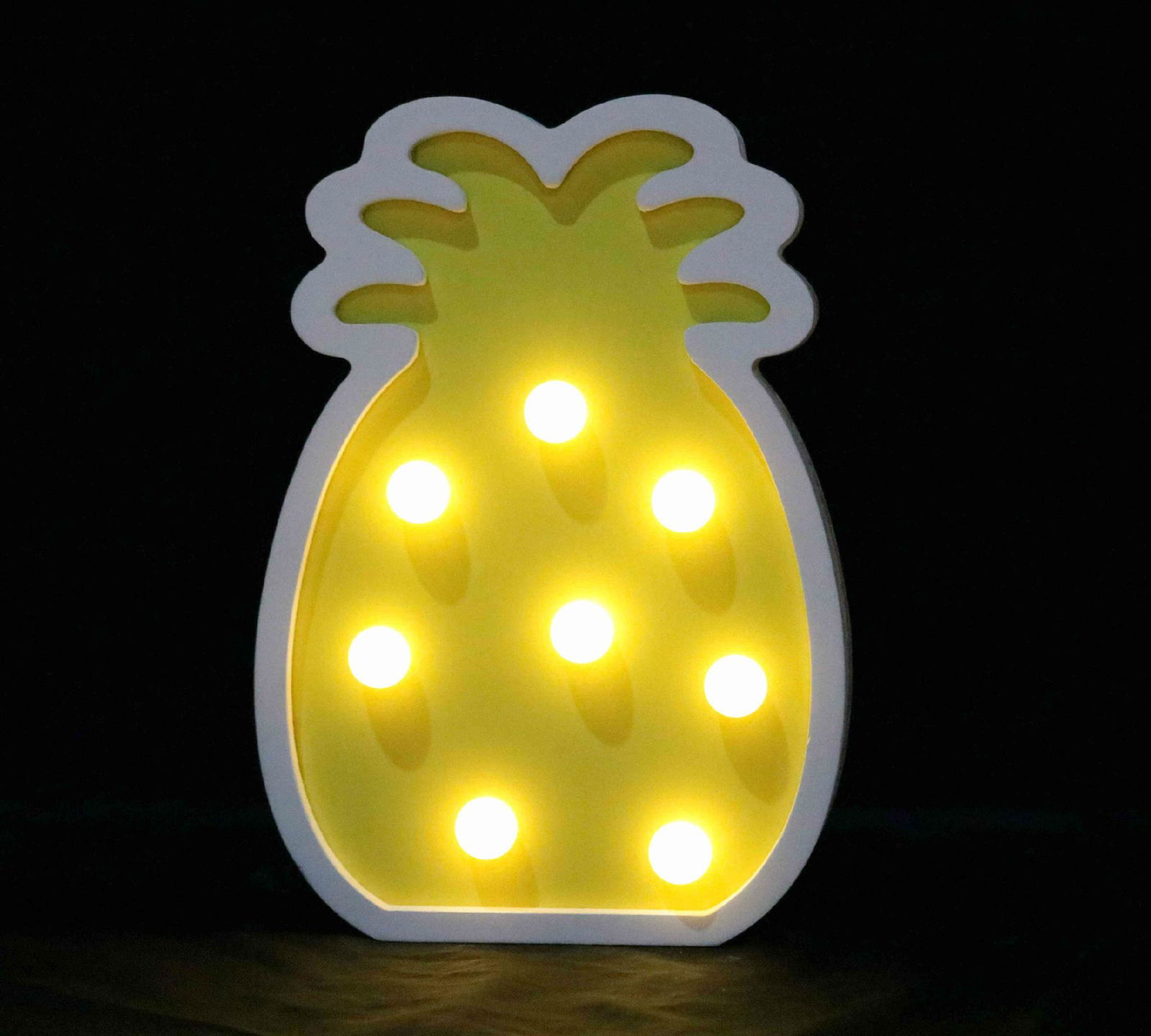 indoor decoration eco-friendly apple light wooden battery operated led light 3