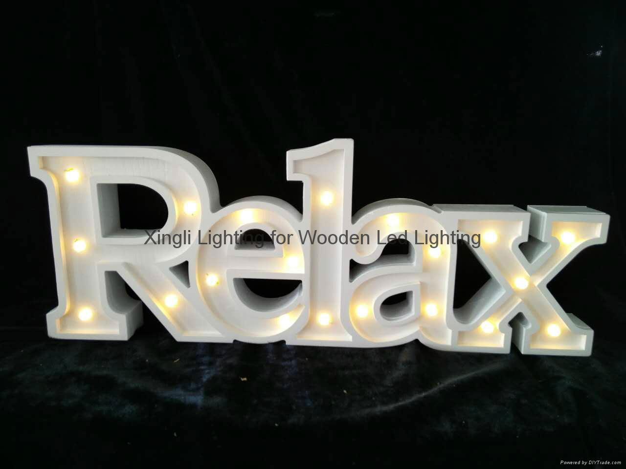 Beautiful letter led lighting wedding decorative wooden night light 2