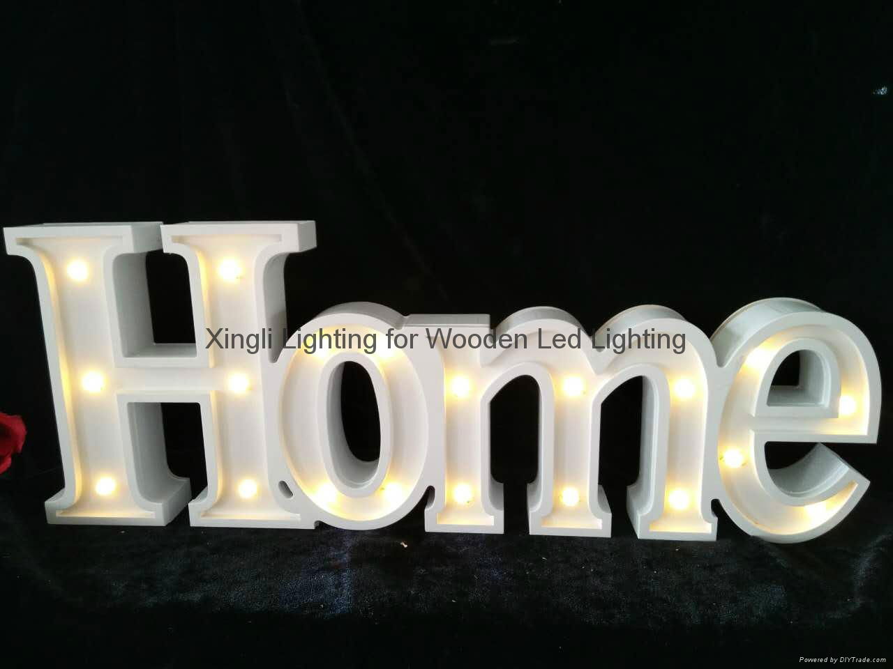 Beautiful letter led lighting wedding decorative wooden night light 4