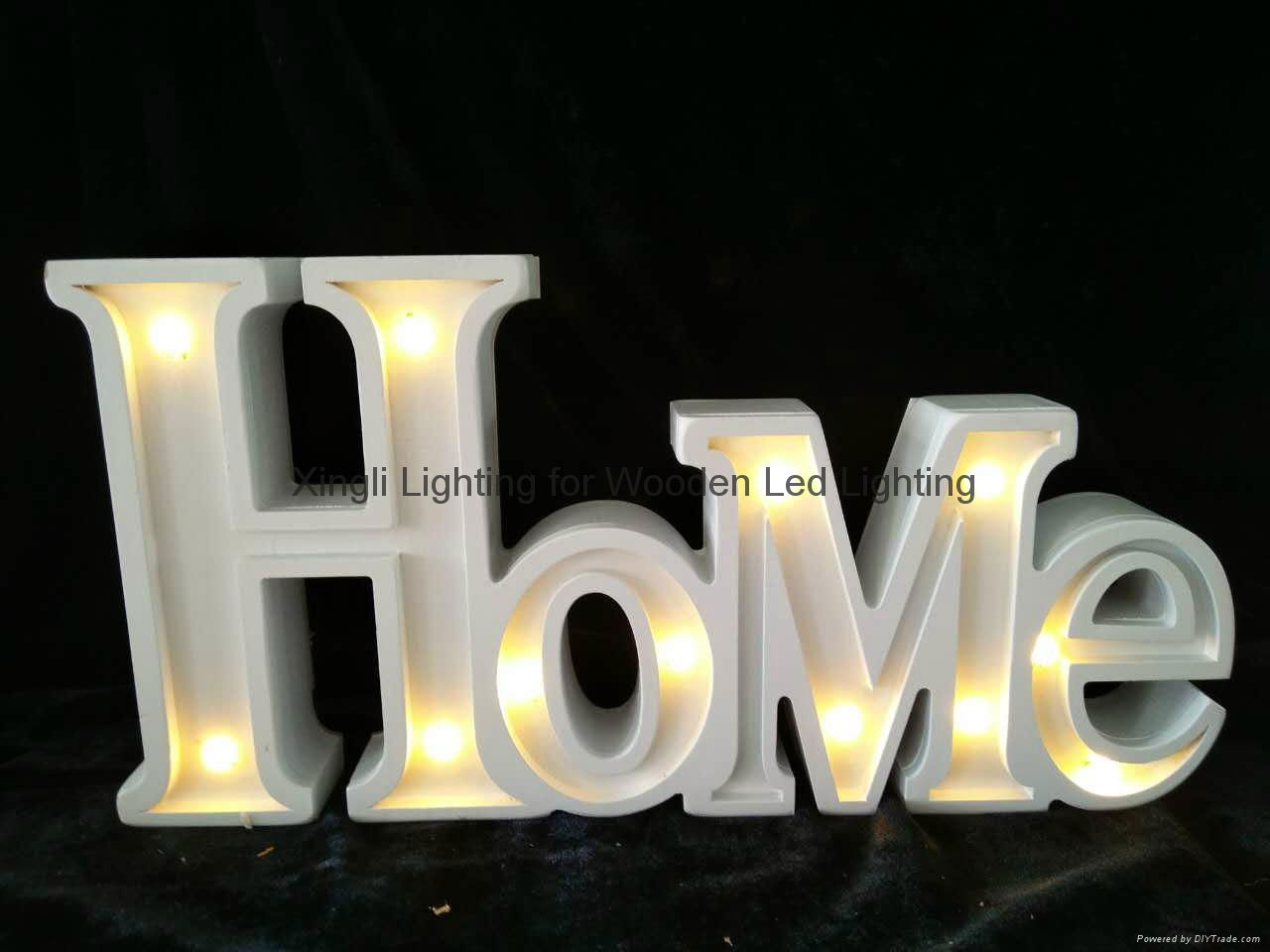 Beautiful letter led lighting wedding decorative wooden night light 5