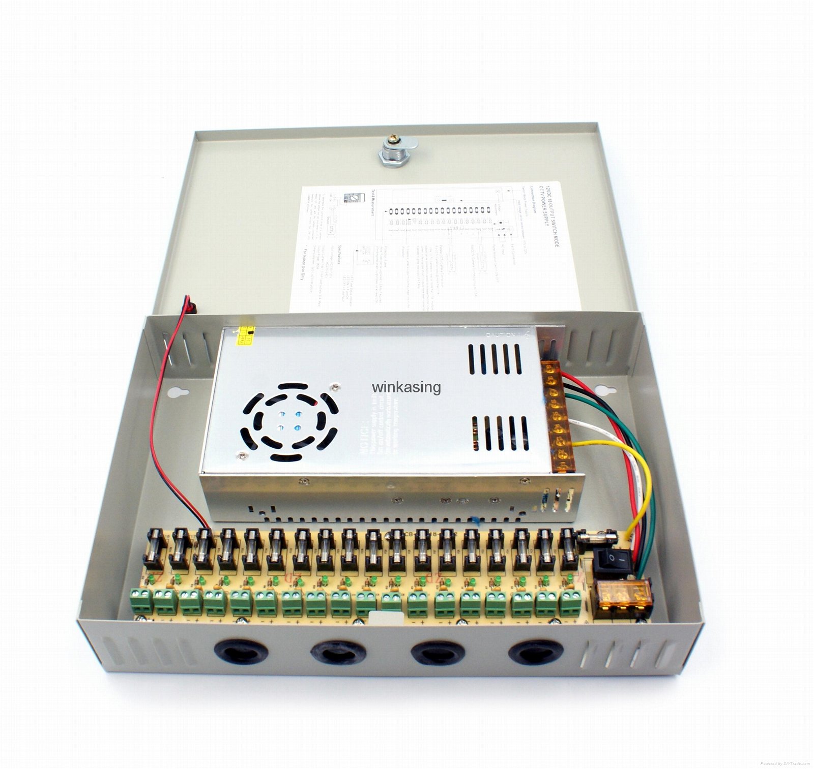 CCTV power supply 12V 30A 18 channels with best qualtiy