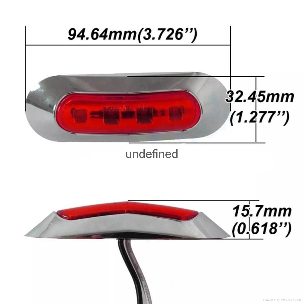 SMD 4 LED Clearance Side Marker Tail Lights Lamp Car Truck Trailer Boat 3