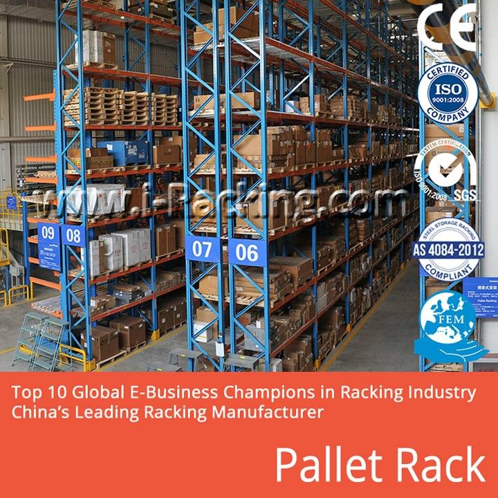 Heavy Duty Pallet Rack System for Industrial Warehouse Storage Solutions