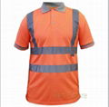 hi vis reflective safety polo t-shirt