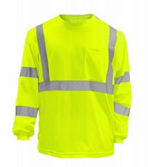 100%Polyester Reflective Security Hi Vis Safety Shirt