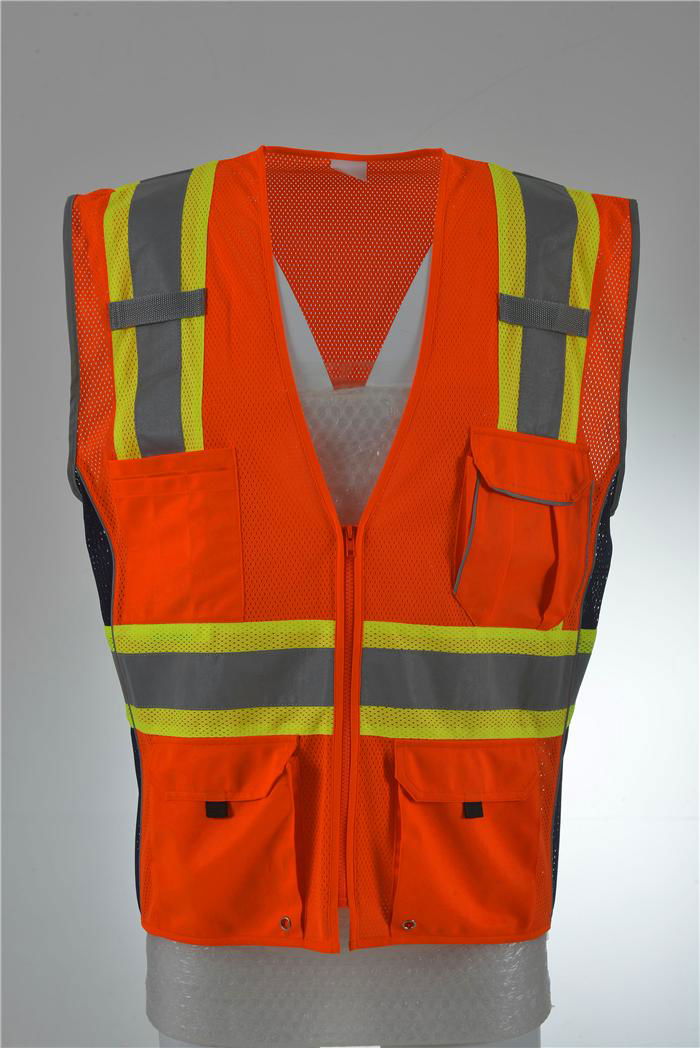 Hi Vis Safety Workwear Executive Reflective Vest Waistcoat Jacket 3