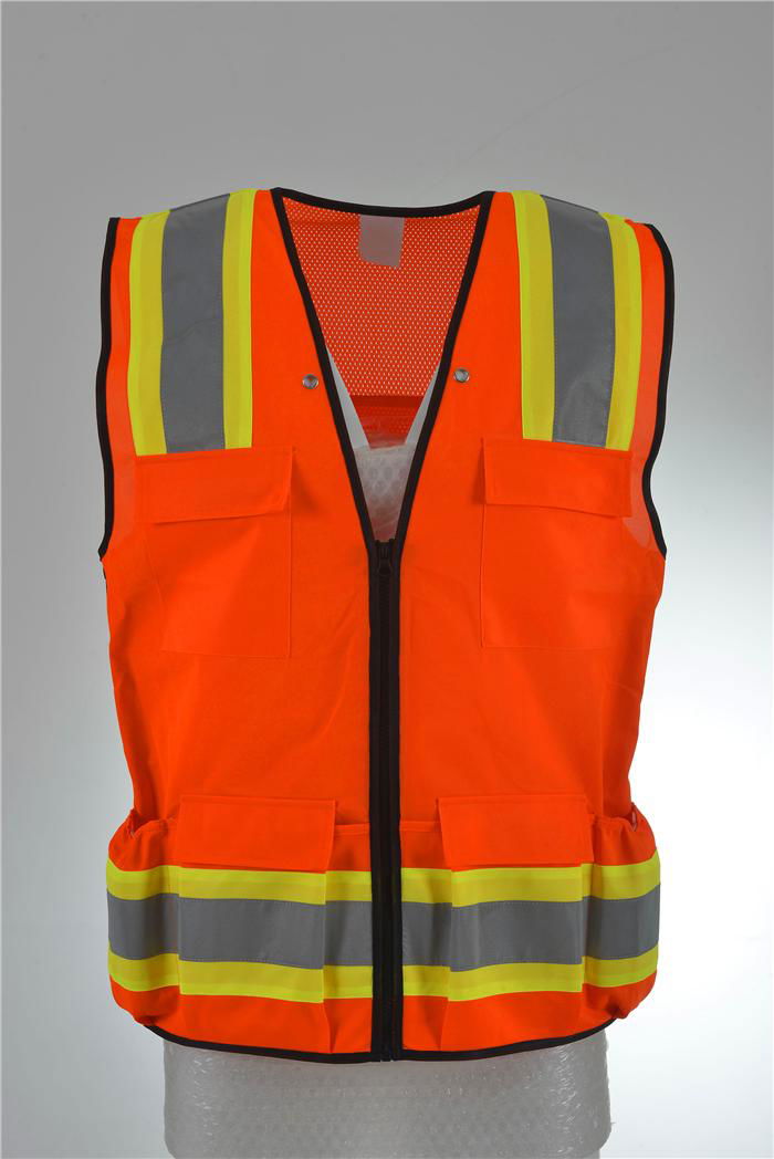 Hi Vis Safety Workwear Executive Reflective Vest Waistcoat Jacket