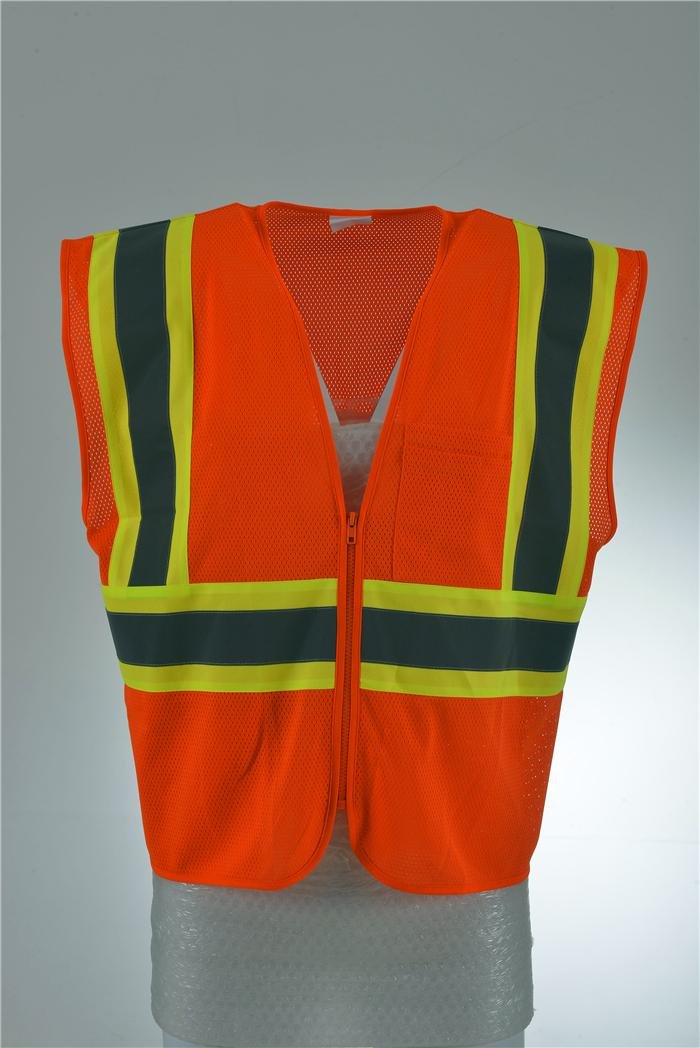 Red Work Wear Hi Viz Executive Safety Waist Vest 5
