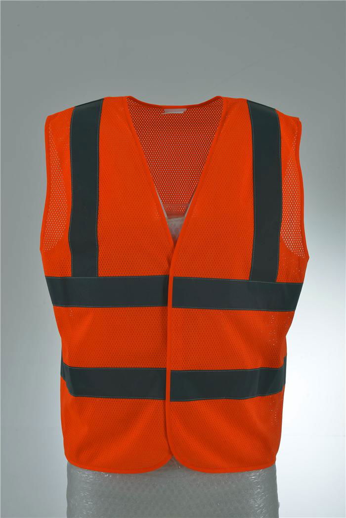 Red Work Wear Hi Viz Executive Safety Waist Vest 3