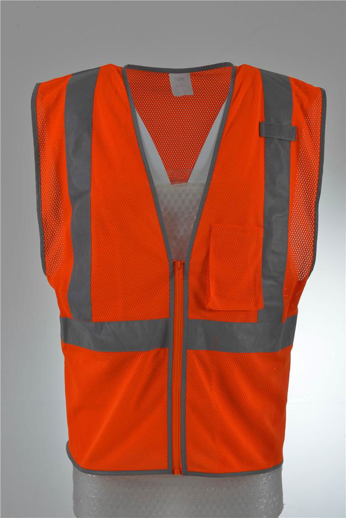 Red Work Wear Hi Viz Executive Safety Waist Vest