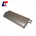 Seamlock aluminised universal oval car muffler  DWO056 2