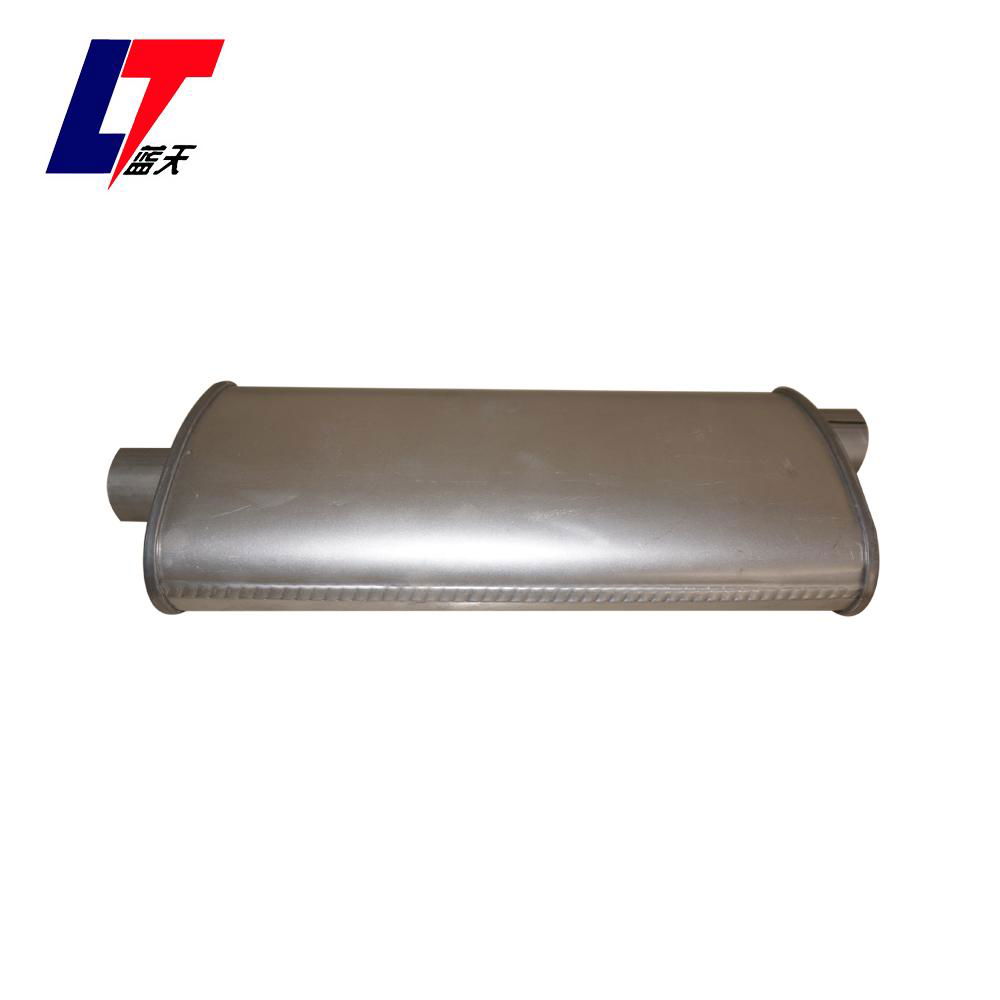 Seamlock aluminised universal oval car muffler  DWO056