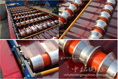 Colored steel double layer roofing machine