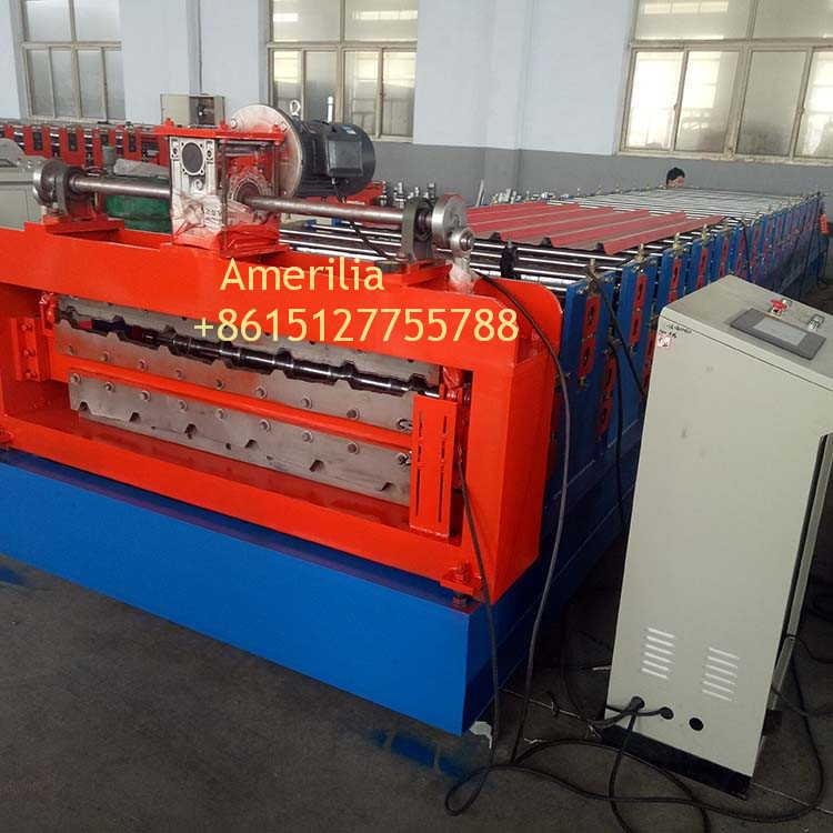 Double layer metal roof sheet roll forming machine