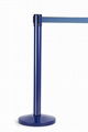 retractable belt crowd control stanchion with cement bases 3