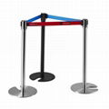 Stackable Retractable Belt Stanchion with Cement Bases 1