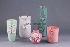 Decorative Antique Finish Ceramic Flower Vase