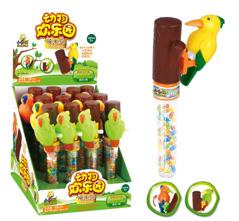 Wind Up Woodpecker Sweet Candy with little Toy