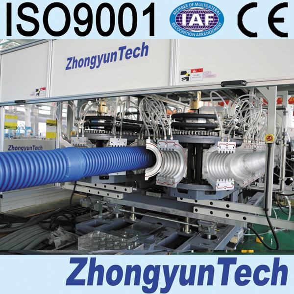 corrugated pe pipe machine