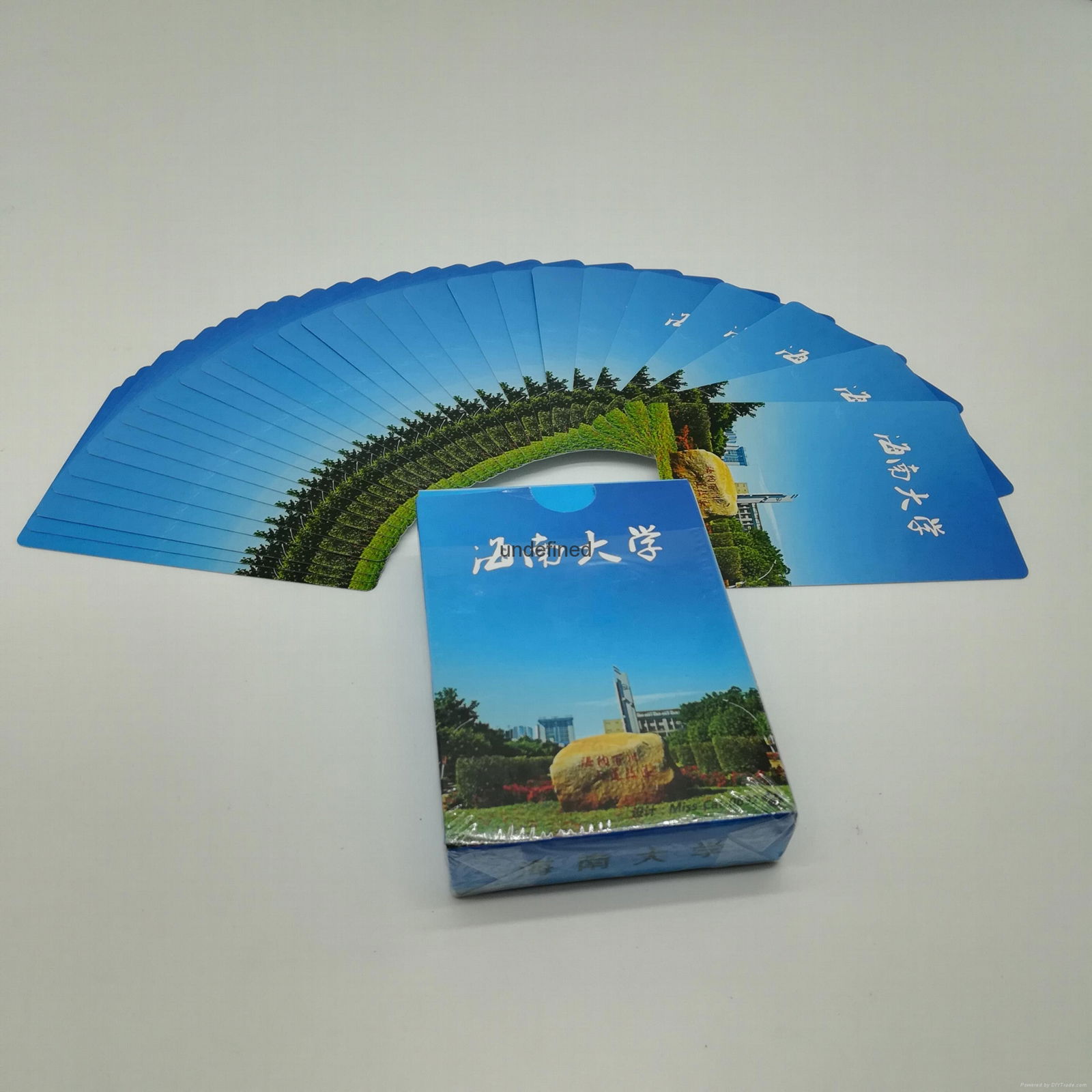 中国蓝芯牌游戏卡广告纸牌扑克宽牌设计定制