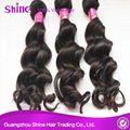 100% Human Virgin Brazilian Loose Wave Hair Extension 5