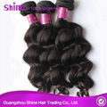 100% Human Virgin Brazilian Loose Wave Hair Extension 2