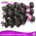 100% Human Virgin Brazilian Loose Wave Hair Extension 1