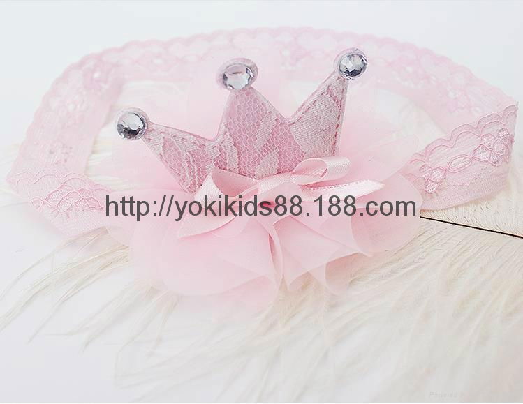 Lace crow headdress headband hair accessory