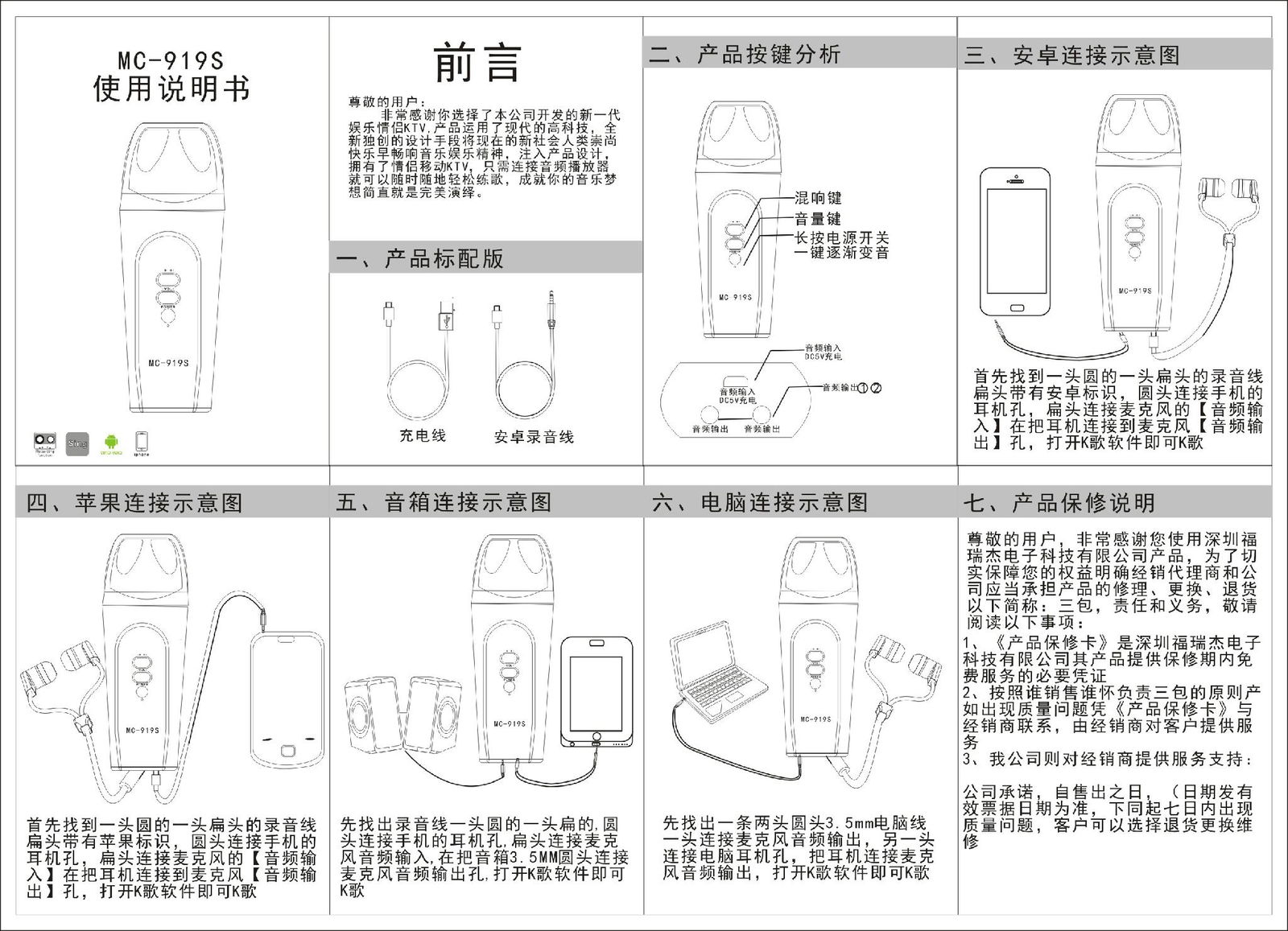 Mobile phone, condenser microphone, apple, Android, mini microphone, sound card 5