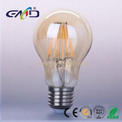 Led Filament A60 bulb 8w E27 Amber