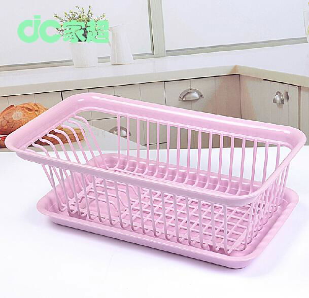 Plastic Dish Drainer Rack Plastic Dish Drainer with Drip Tray Cutlery Holder Kit 3