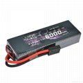 HRB 2Packs Lipo Battery 2S 7.4V 6000mah 60C HardCase & invite agents