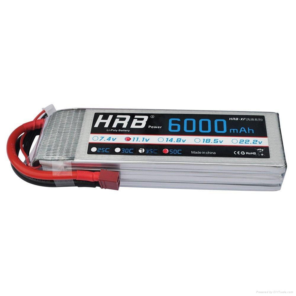 HRB 11.1V 6000mAh 50C-100C 3S RC lipo battery For Quadcopter & invite agents
