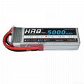 HRB RC Battery 14.8V 5000mAh 50C-100C 4S (155 x48 x32mm) RC AKKU LiPo Battery 1