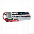 HRB RC Lipo Battery 14.8V 4s 6000mAh 50C XT60 Plug (NO TIE) For RC helicopters  1