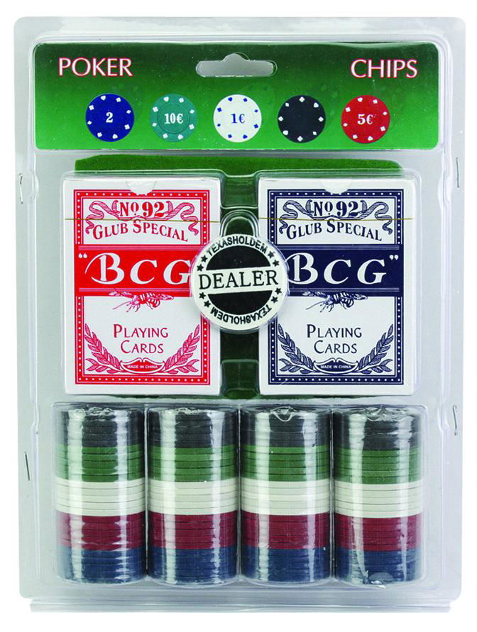 Cheap 100pcs Poker Chips Set With Blister Card Packing PC1004 (China