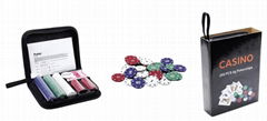 Cheap 100pcs Poker Chips Set With Blister Card Packing