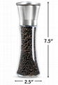 Stainless Steel and Glass Salt and Pepper Grinder Set 2