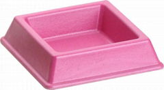 Bamboo Fiber Square Pet Bowl