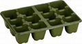 12 Hole high foot bamboo fiber seedling pots 1