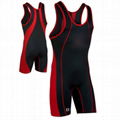 100% polyester sublimated team printing wrestling singlet