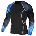 Mens sports athletic tops polyester long sleeve shirts