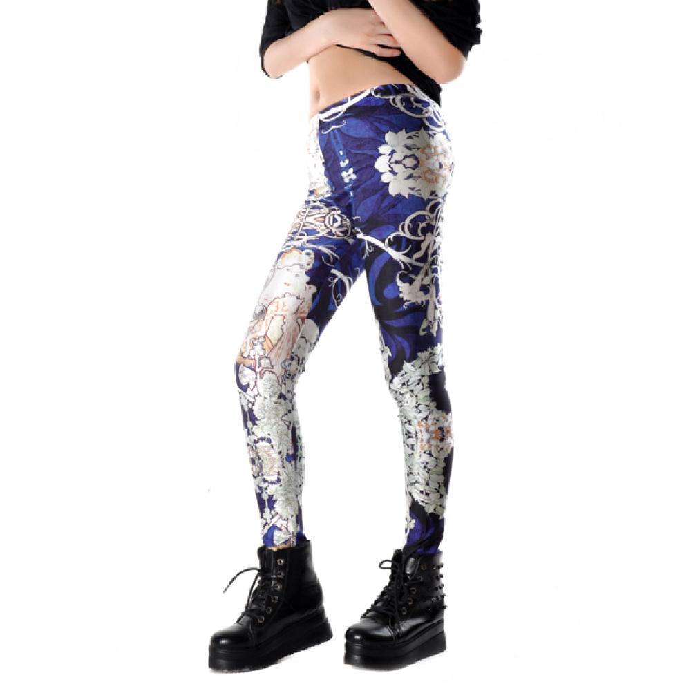 High-waist Woman Leggings Fashion Casual Printing Leggings 2