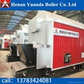 Duel fuel coal and wood fired steam boiler