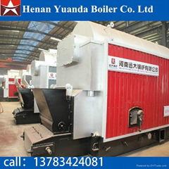 Duel fuel coal and wood fired steam boiler