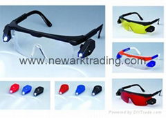 Safety glasses with led light
