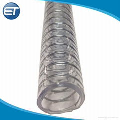 PVC steel wire hose for Fuel station Steel Spring Reinforced Clear hose