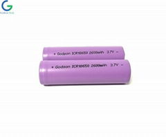 Lithium Battery ICR18650 2600mAh 3.7V