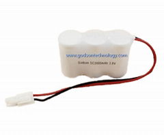 Ni-Cd Rechargeable Battery Pack SC2000mAh 3.6V