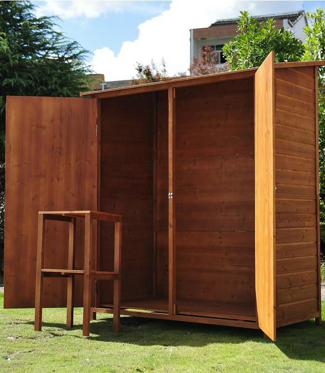 wooden outdoor garden storage house 2
